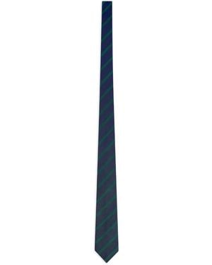 Fursac Striped Silk Tie - Blue