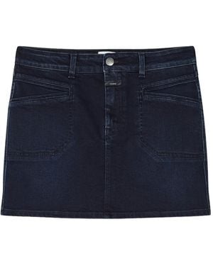 Closed Fatigue Pocket Mini Skirt - Blue