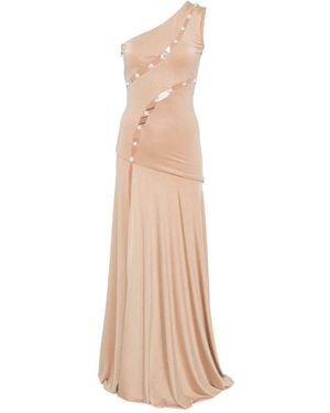 Nissa Crystal-Embellished Maxi Dress - Natural