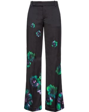 Pinko Poitiers Floral-Print Trousers - Blue