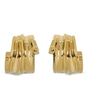 Elisabetta Franchi Spiral-Design Earrings - Metallic