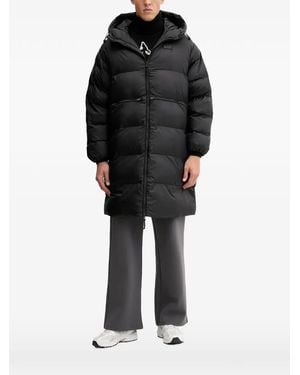 EA7 Logo Patch Padded Coat - Black