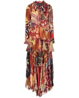 Etro Printed Maxi Dress - Red