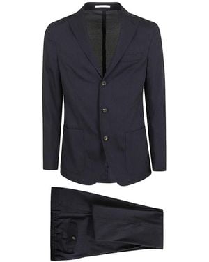 Eleventy Buttoned Suit - Blue