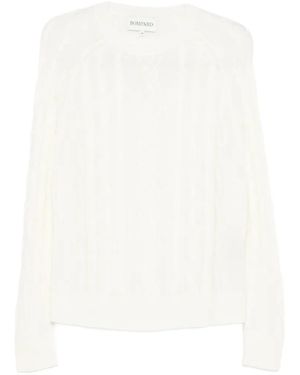 Bompard Pullover Mit Zopfmuster - Weiß