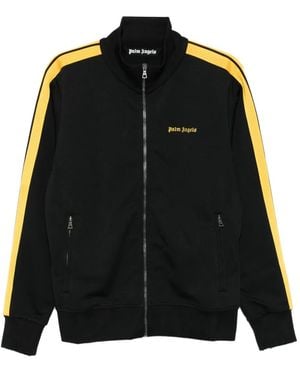 Palm Angels Sweat Zippé À Détails Rayés - Noir