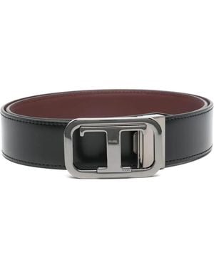 Tod's Riem Met Logogesp - Grijs