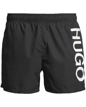 HUGO Logo-Detail Swim Trunks - Black