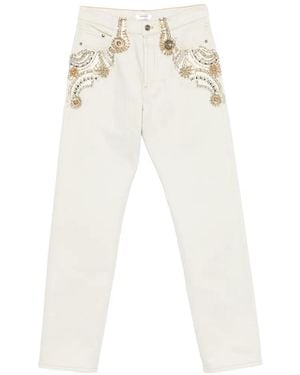 Versace Medusa-Plaque Jeans - White