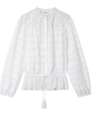 Isabel Marant Polly Cotton Blouse - White