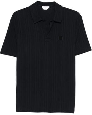 Jacob Cohen Ribbed Patch Polo Shirt - Black