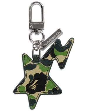 A Bathing Ape スター ライティング キーチェーン - グリーン