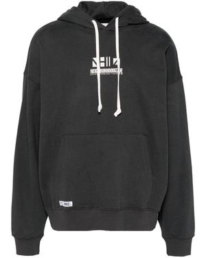 Izzue Logo-Print Hoodie - Black