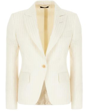 Tom Ford Striped Blazer - White