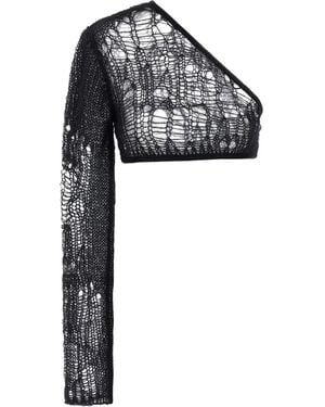 Rick Owens 'spider Ziggy' Top - Zwart