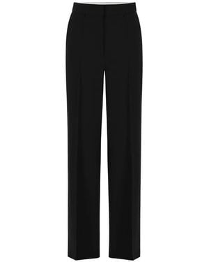 Elisabetta Franchi Pantalones Livianos De Crepé - Negro