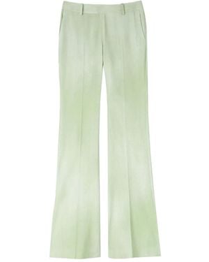 Ermanno Scervino Pressed-Crease Flared Trousers - Green