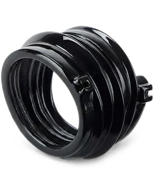 Elisabetta Franchi Anillo De Metal Dorado - Negro