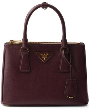 Prada Small Galleria Cross Body Bag - Purple