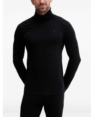 Peak Performance Top A Collo Alto A Maniche Lunghe - Nero