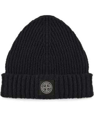 Stone Island N100004 Full Rib Cotton Bouclé - Black