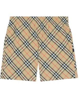 Burberry Bañador A Cuadros - Blanco