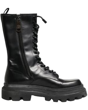Dolce & Gabbana Trek-Sole Combat Boots - Black