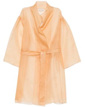 Antonelli Belted Wrap Double-Breasted Coat - White
