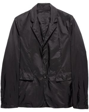 Prada Re-Nylon Single-Breasted Blazer - Black