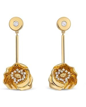Buddha Mama Shirley Poppy Diamond Earrings - Metallic