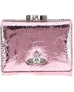 Vivienne Westwood Crinkle-effect wallet - Pink