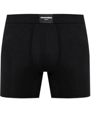 DSquared² Logo-Patch Boxers - Black