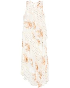Ulla Johnson Kleid im Layering-Look mit Blumen-Print - Weiß