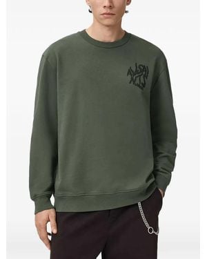 AllSaints Crew Neck Print-Detail Sweatshirt - Green
