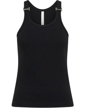 Dion Lee E-Hoop Ribbed Tank Top - Black