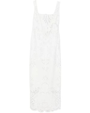 GIUSEPPE DI MORABITO Broderie-Anglaise Scalloped Maxi Dress - White