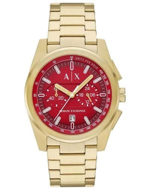 ARMANI EXCHANGE Reloj de 42 mm con cara redonda - Rojo