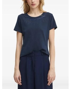 Liu Jo T-Shirt Mit Verzierung - Blau