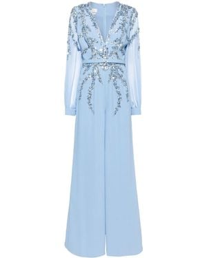 Saiid Kobeisy Beaded Jumpsuit - Blue
