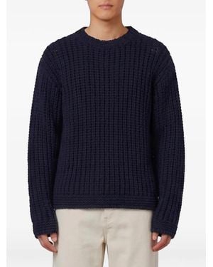 Barena Gerippter Barboton Cota Pullover - Blau