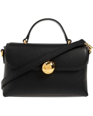 Furla Moonlight Grained Leather Tote Bag - Black