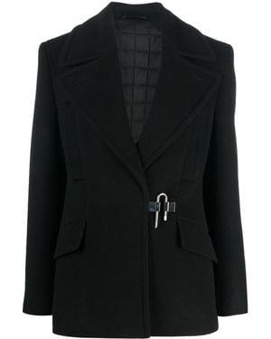 Givenchy U-Lock Wool Peacoat - Black