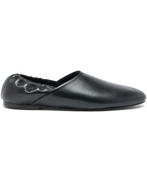 Proenza Schouler Elasticated-Back Leather Slippers - Black