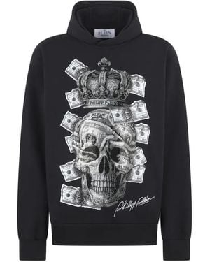 Philipp Plein Hoodie Mit Strass - Schwarz