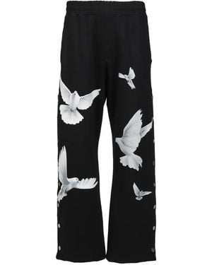 3.PARADIS Freedom Doves Track Pants - Black