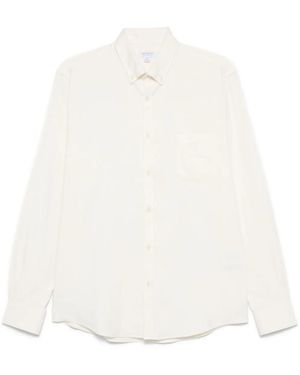 Sunspel Flannel Button-Up Shirt - White