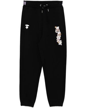 Aape By A Bathing Ape Moonface Logo Trousers - Black