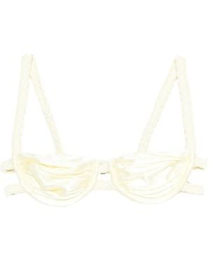 Isa Boulder Weave strap bikini top - Weiß