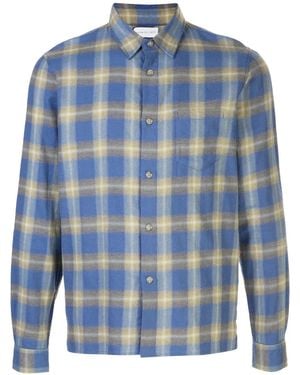 John Elliott Geruit Overhemd - Blauw