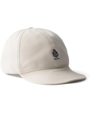 Prada Old Piqué Baseball Cap - White